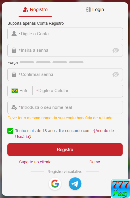 Experiência de Jogos 777paz.com